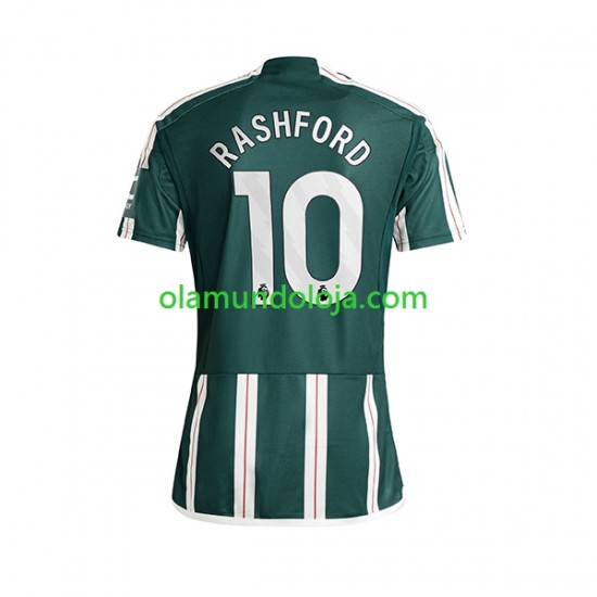 Camisola Manchester United Marcus Rashford 10 Homem Equipamento Segundo 2023-2024 Manga Curta